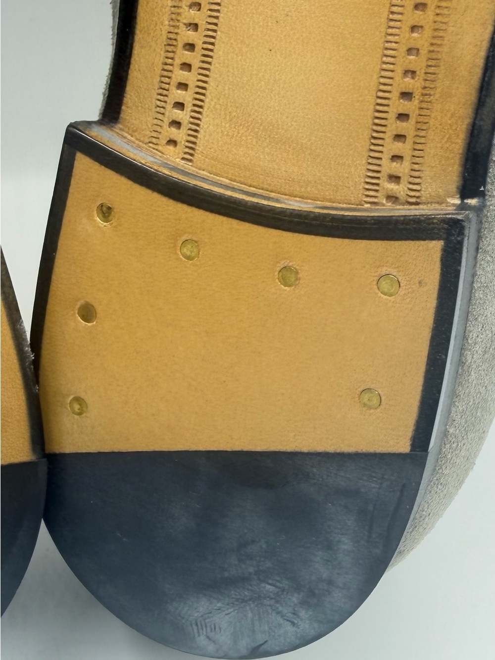 NIB Gucci New Fango Grey Suede Jordaan Horsebit Buckle Loafer Slippers EU 39 - Picture 12 of 14